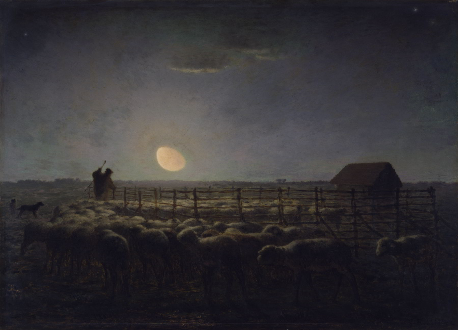 The Sheepfold by Jean Francois Millet