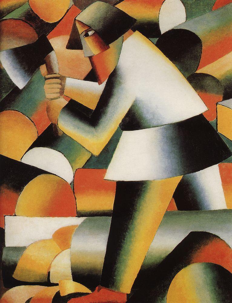 The Woodcutter by Kazimir Malevich