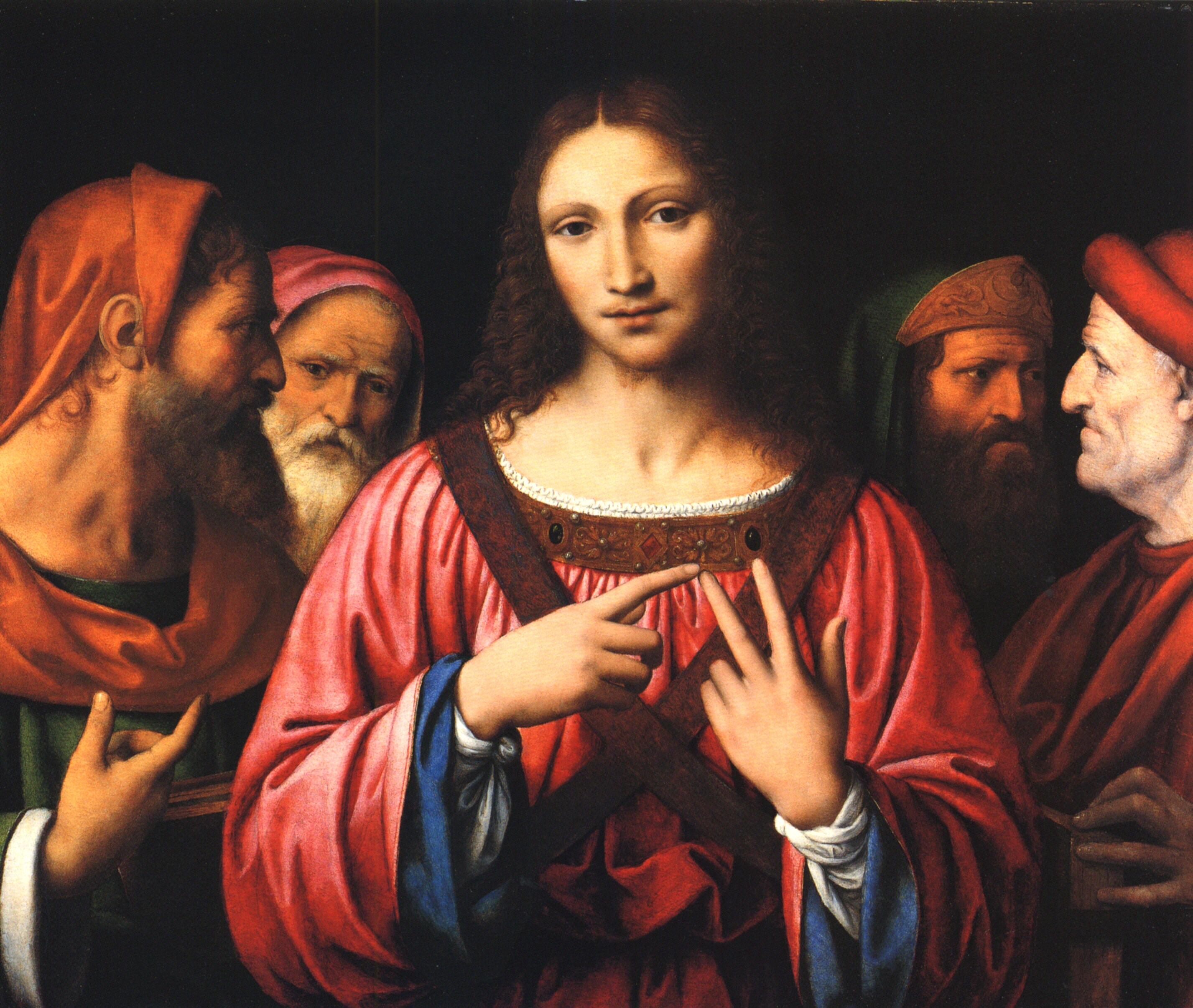 Christ disputing with the Doctors by Bernardino Luini