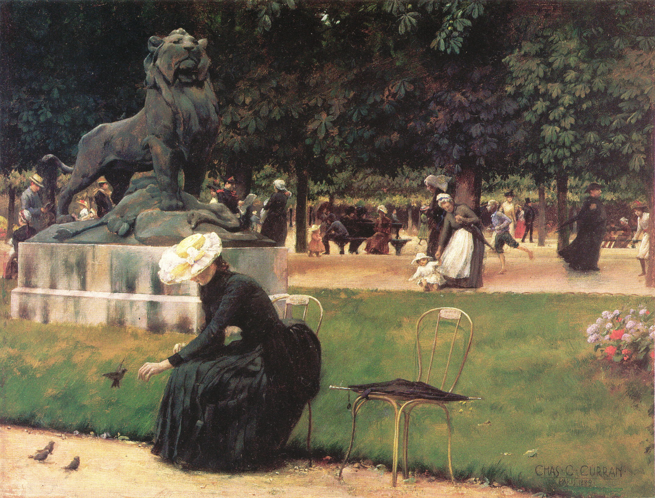 In the Luxembourg Garden by Charles Courtney Curran