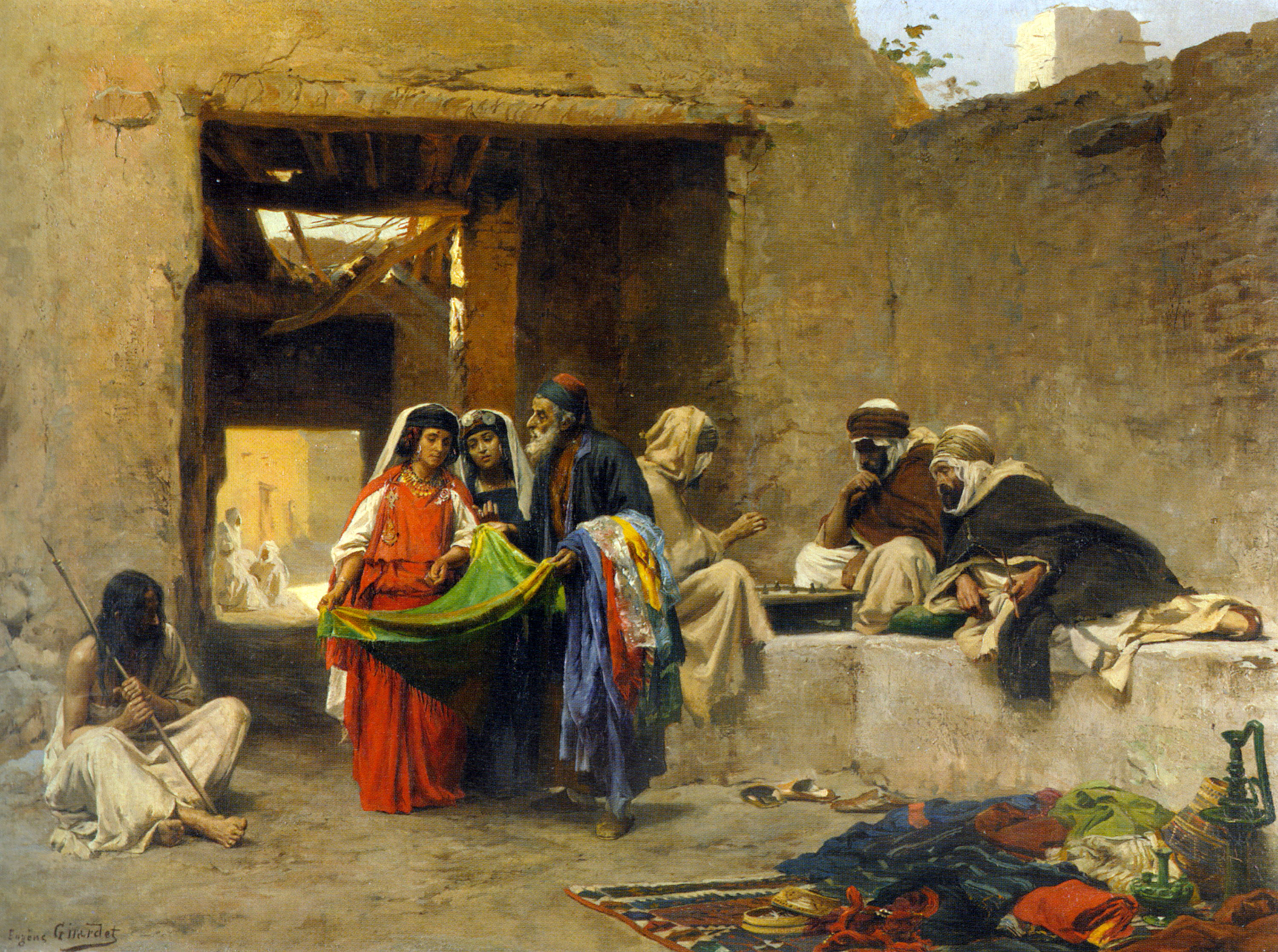 At The Souk by Eugene Alexis Girardet