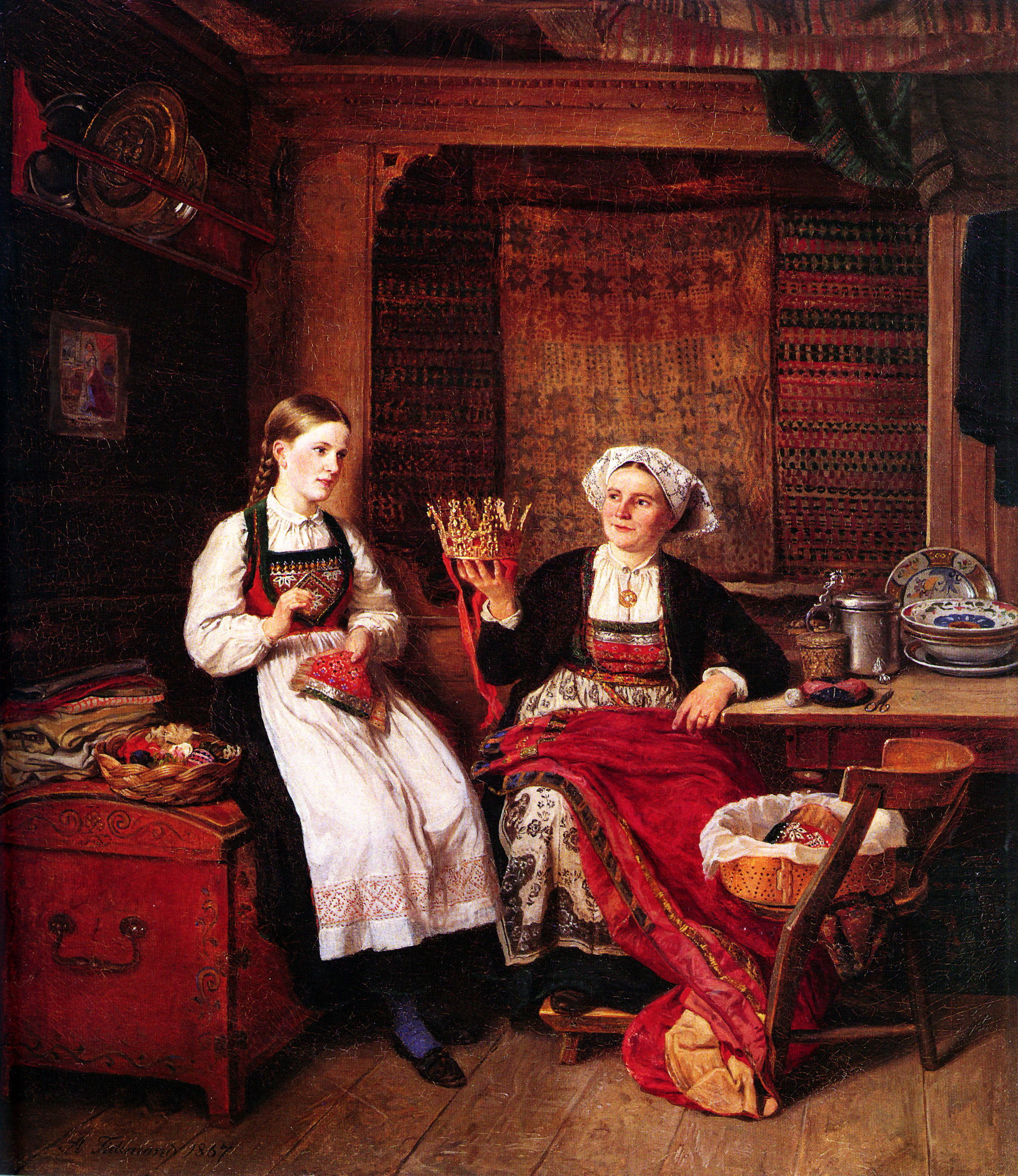 Bestemors Brudekrone by Adolph Tidemand