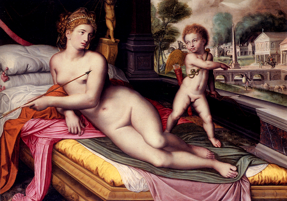 Venus And Cupid by Willem Adriaensz Key