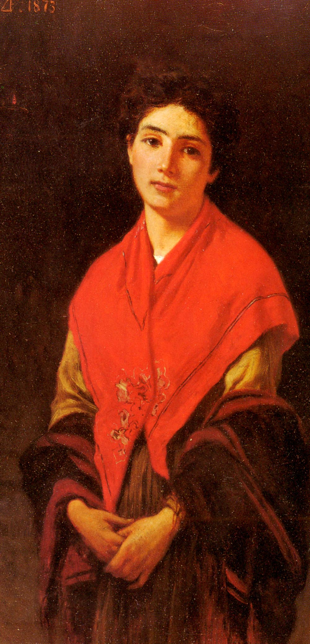 Donna In Rossa by Federigo Zandomeneghi