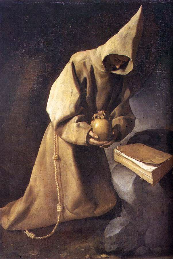 Meditation of St Francis by Francisco de Zurbaran