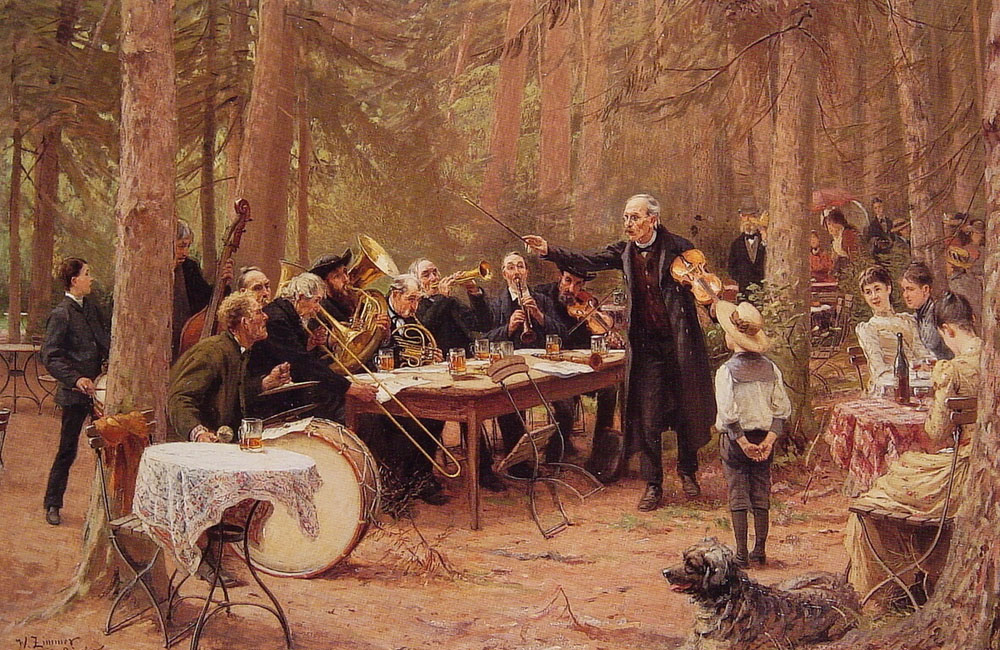 The Orchestra, Biergarten by Wilhelm Carl August Zimmer
