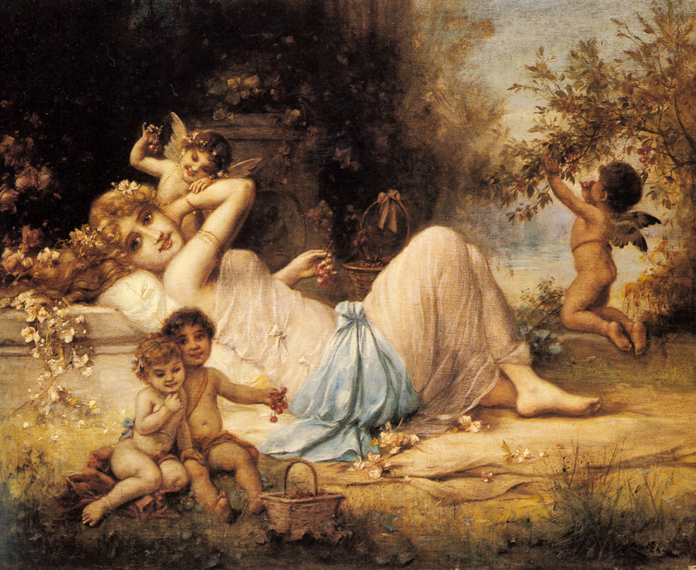 Venus and her Attendants by Hans Zatzka
