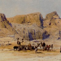 A Camel Train At Aden by Charles Wilda