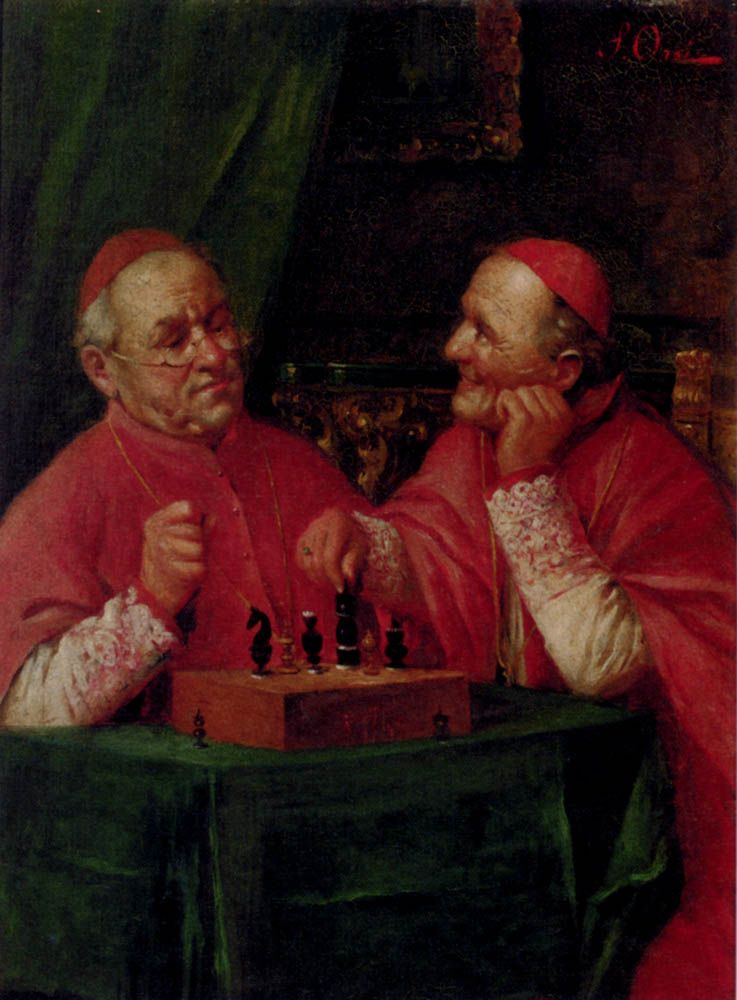 A Chess Game by Franz Xaver Wolf