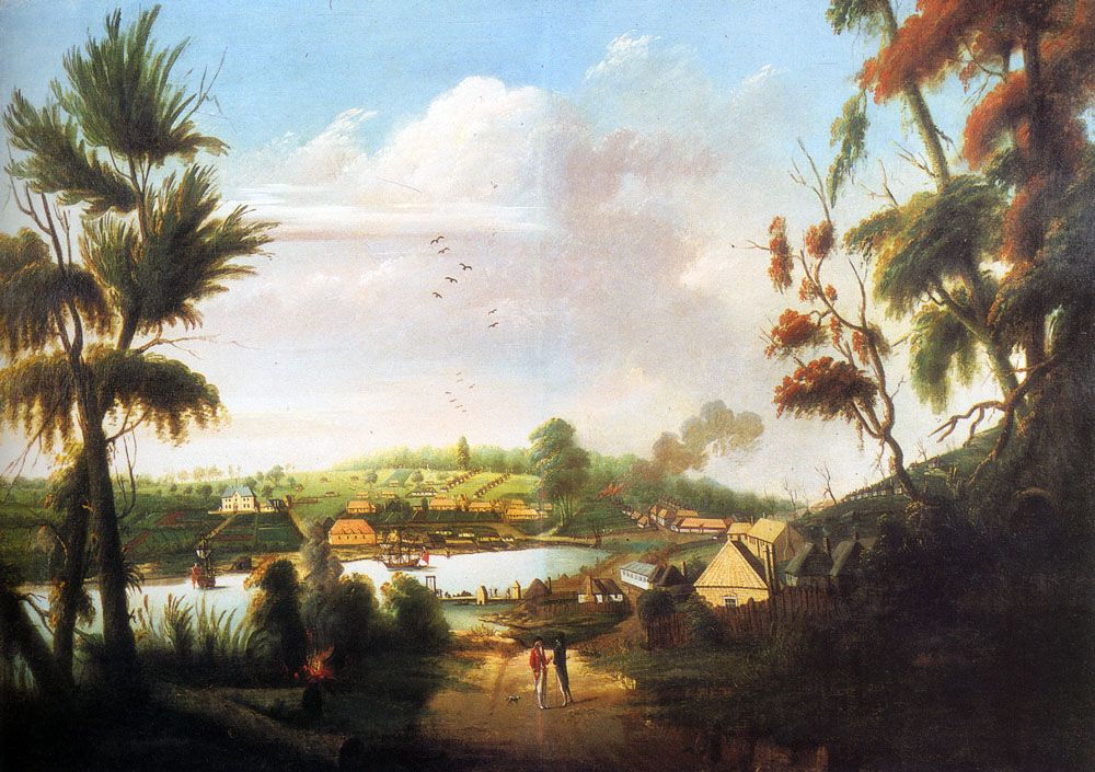 A Direct North General View Of Sydney Cove by Thomas Watling
