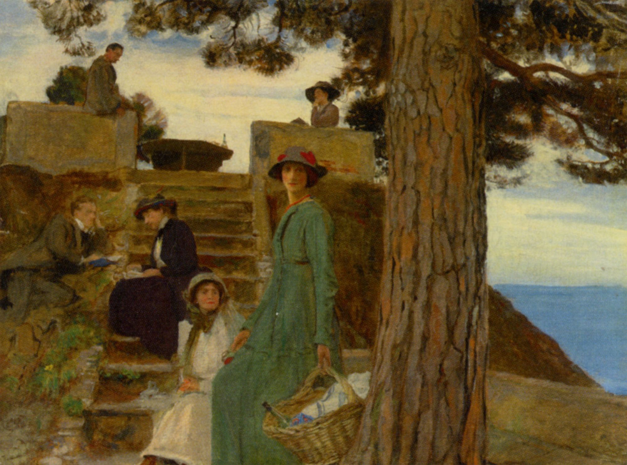 A Picnic at Portofino 1911 by George Spencer Watson