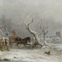 A Snow Storm by George Augustsus Williams