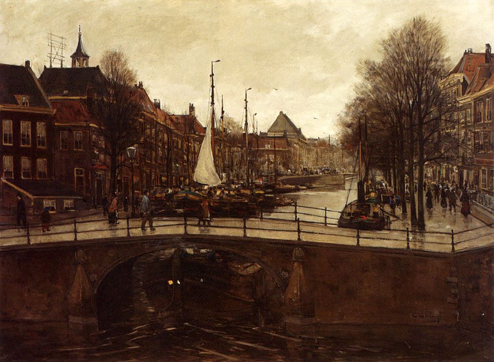 A View Of Het Zieken The Hague by Cornelis Antoni Van Waning