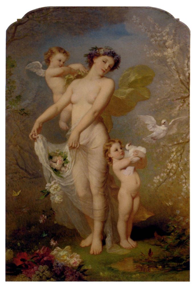Allegory Of Spring by Andre Charles Voillemot