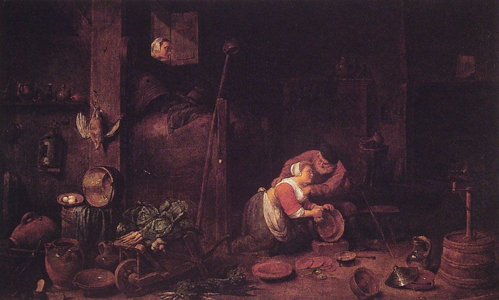 Der Alte Und Die Kuchenmagd by Ferdinand Georg Waldmuller