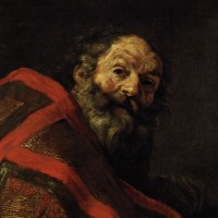 Figure of a Bearded Man Head and Shoulders Wearing a Cope Possibly One of the Four Fathers of the Church by Claude Vignon