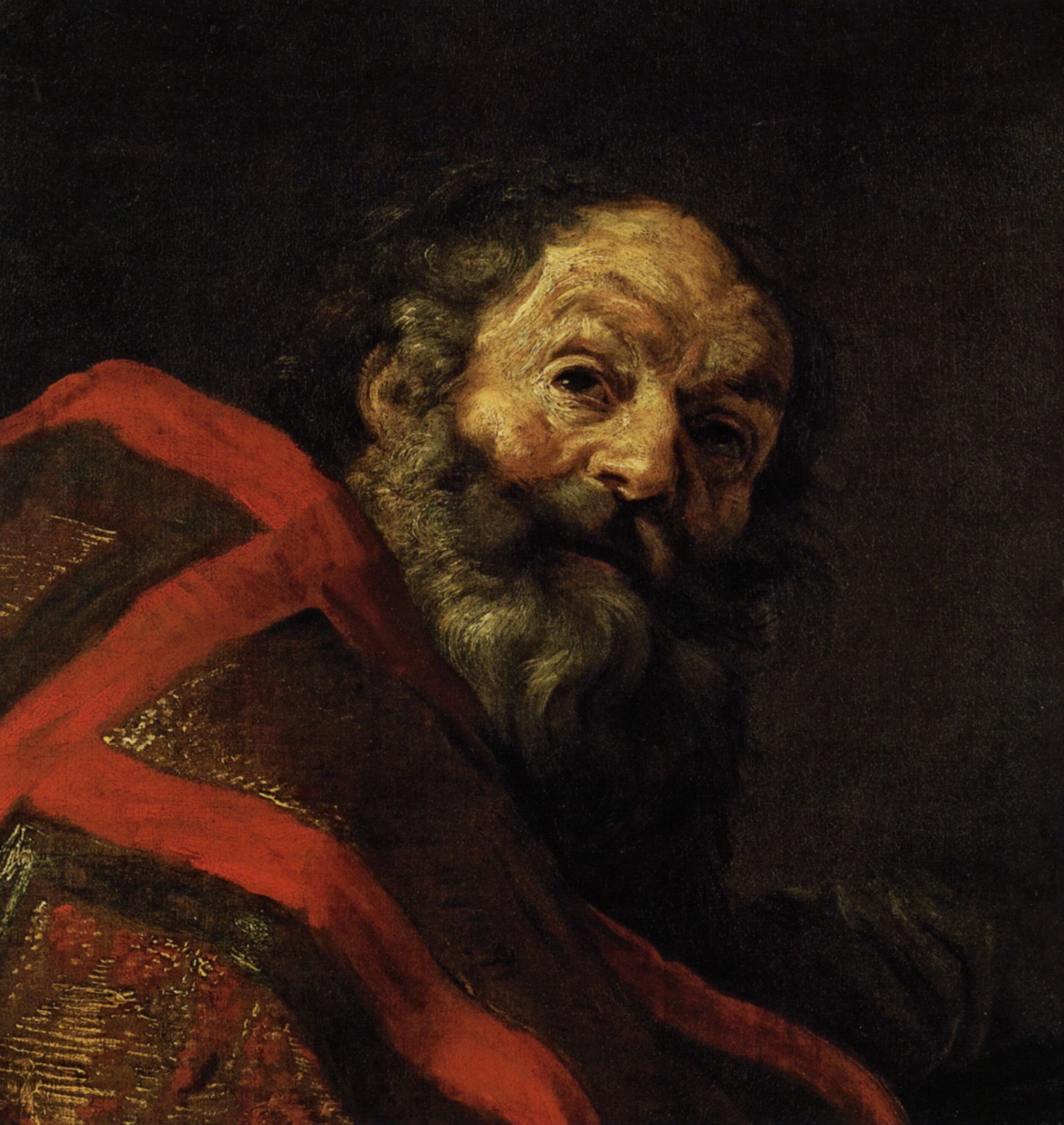 Figure of a Bearded Man Head and Shoulders Wearing a Cope Possibly One of the Four Fathers of the Church by Claude Vignon