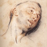 Head of a Man by Jean Antoine Watteau