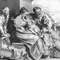 Holy Family with St John and St Elizabeth by Lucas Vorsterman
