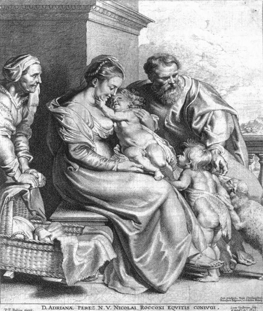 Holy Family with St John and St Elizabeth by Lucas Vorsterman