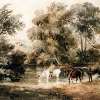 Horses Drinking At A Pool by Peter de Wint