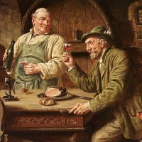 In The Wine Cellar by Fritz Wagner