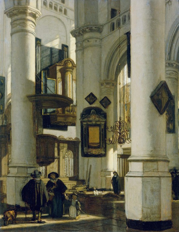 Interior of a Protestant Gothic Church by Emanuel de Witte