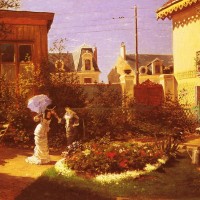 Jeunes Femmes Au Jardin by Leon Joseph Voirin