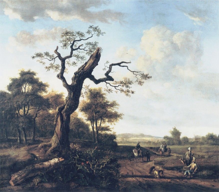 Landscape with a Hawking party by Jan Wijnants