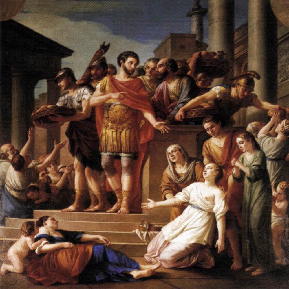 Marcus Aurelius Distributing Bread to the People by Joseph Marie Vien