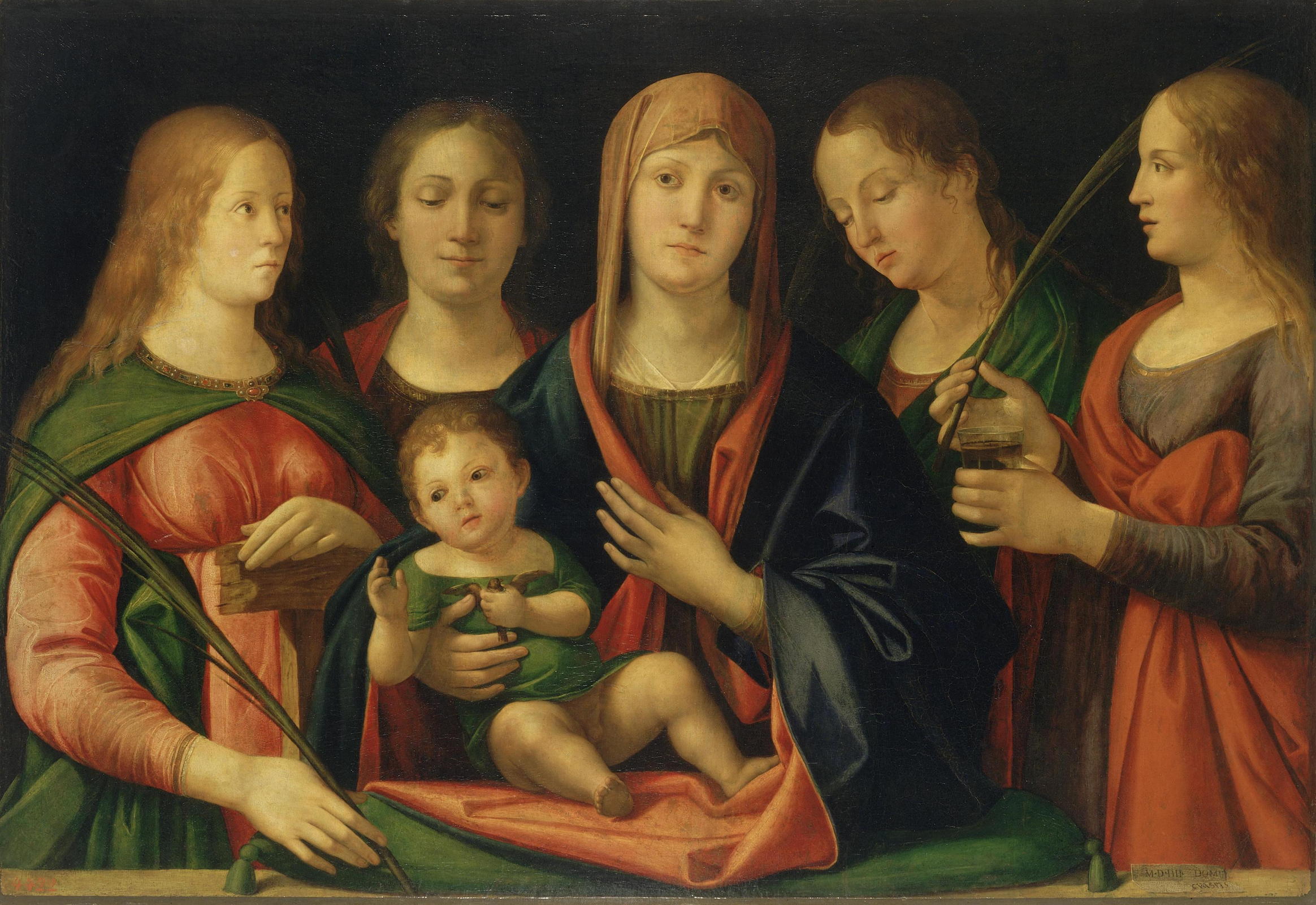 Mary and Child with Sts Mary Magdalene and Catherine by Alvise Vivarini