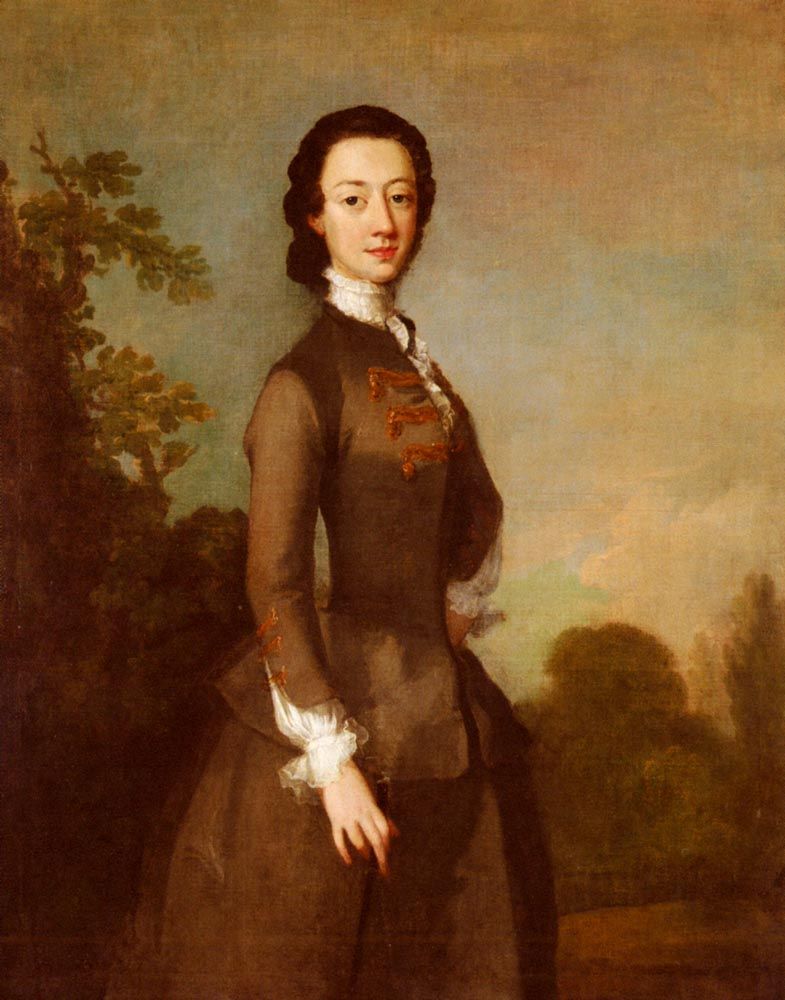 Portrait Of A Lady Possibly A Member Of The Foley Family by Richard Wilson