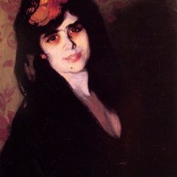 Portrait of a young woman by Ignacio Zuloaga y Zabaleta