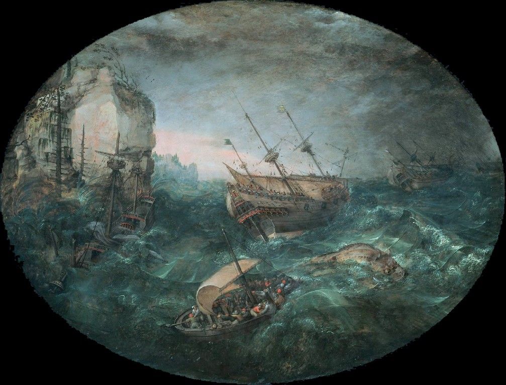Shipwreck off a Rocky Coast by Adam Willaerts
