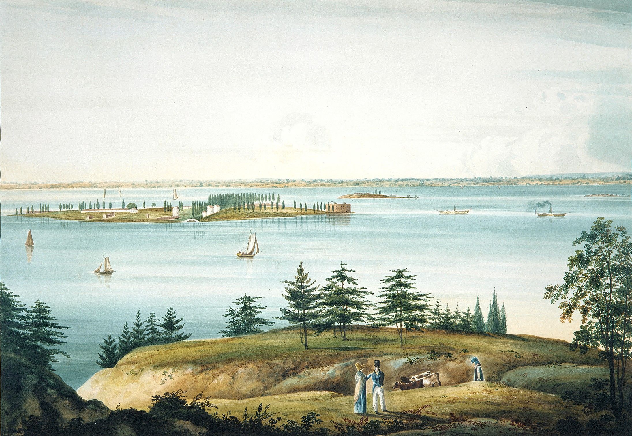 The Bay of New York Taken from Brooklyn Heights by William Guy Wall