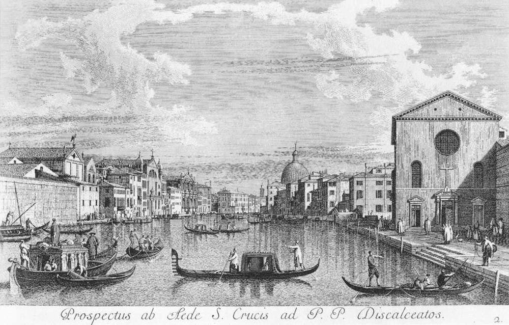 The Canal Grande from Santa Croce to the East by Antonio Visentini