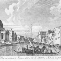 The Canal Grande with San Simeone Piccolo and the Scalzi by Antonio Visentini