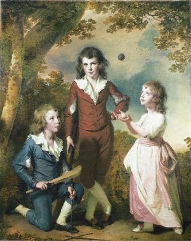 The Children of Hugh and Sarah Wood of Swanwick, Derbyshire by Joseph Wright of Derby