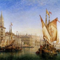 The Doge’s Palace From The Entrance To The Grand Canal by William Wilde