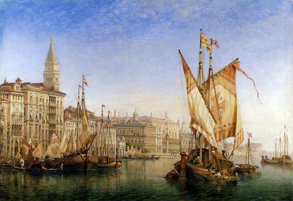 The Doges Palace From The Entrance To The Grand Canal by William Wilde