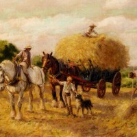The Haymakers by Rowland Wheelwright, R.B.A