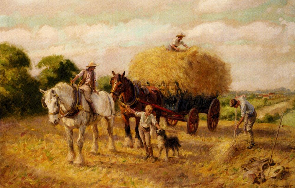 The Haymakers by Rowland Wheelwright, R B A