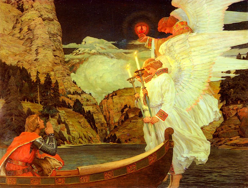 The Knight of the Holy Grail by Frederick Judd Waugh
