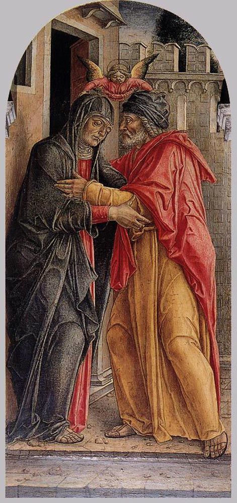The Meeting of Anne and Joachim by Bartolomeo Vivarini