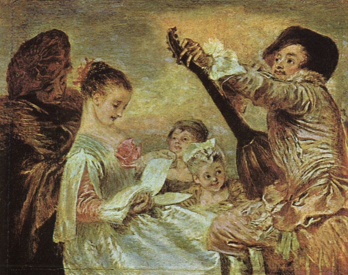 The Music Lesson by Jean Antoine Watteau
