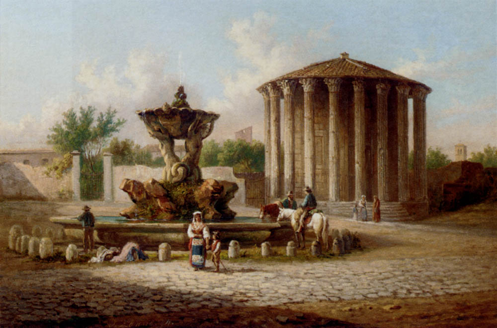 The Temple Of Vesta, Rome by Johann Zahnd