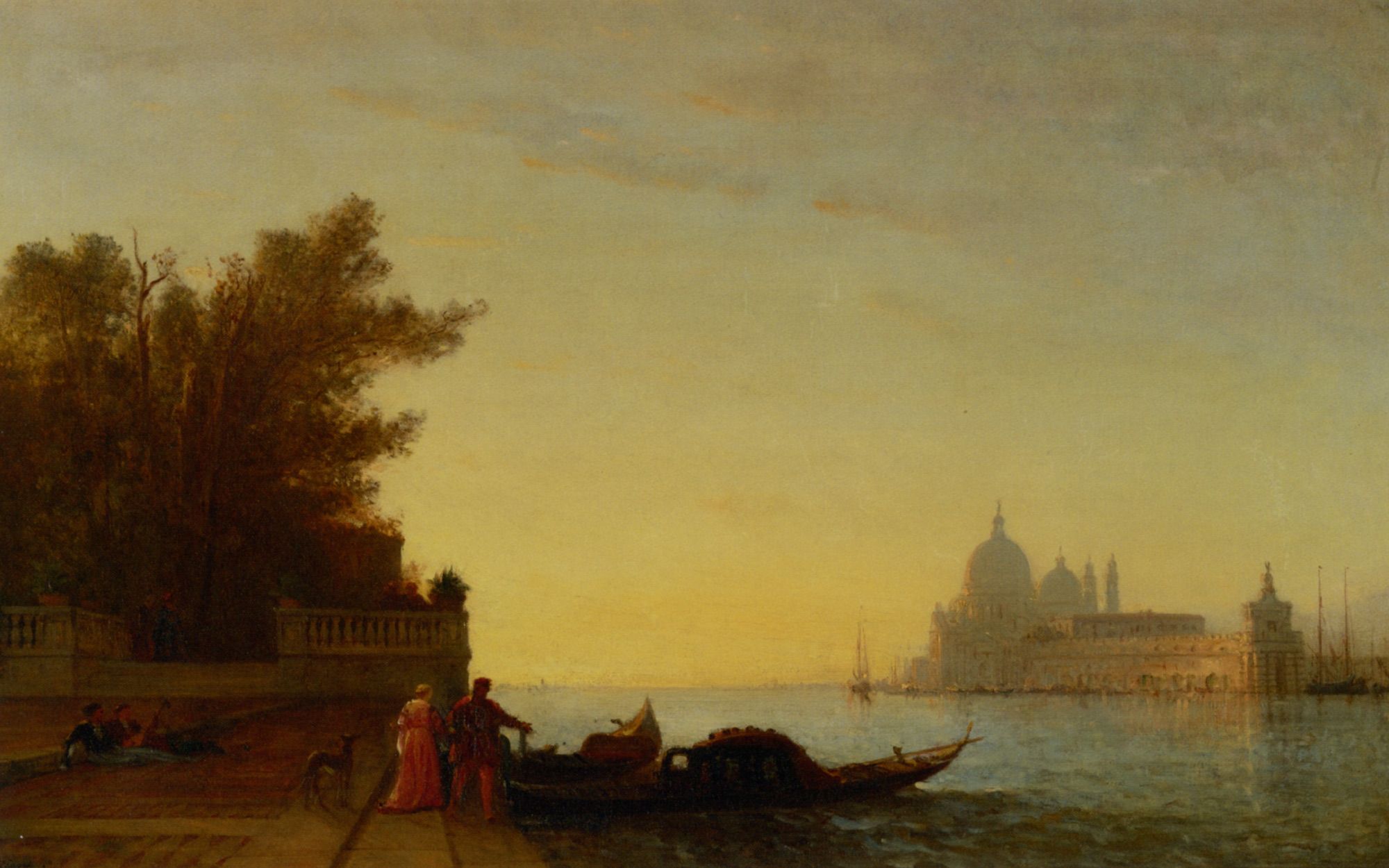 Venetian Scene by Felix Francois Martigues Zeim