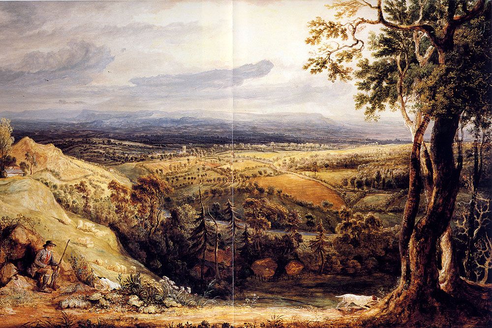 View In Somersetshire From Fitzhead The Seat Of Lord Somerville by James Ward