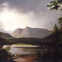 View of Lake Windemere with Langdale Pikes by Joseph Wright of Derby
