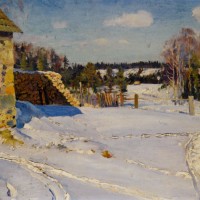 Winter Landscape by Sergei Arsenievich Vinogradov